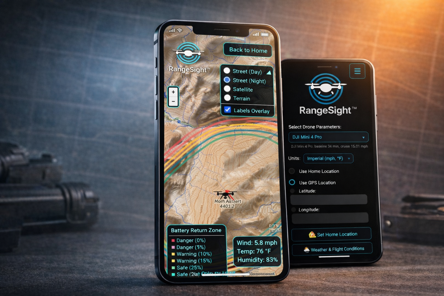 RangeSight mission planning interface